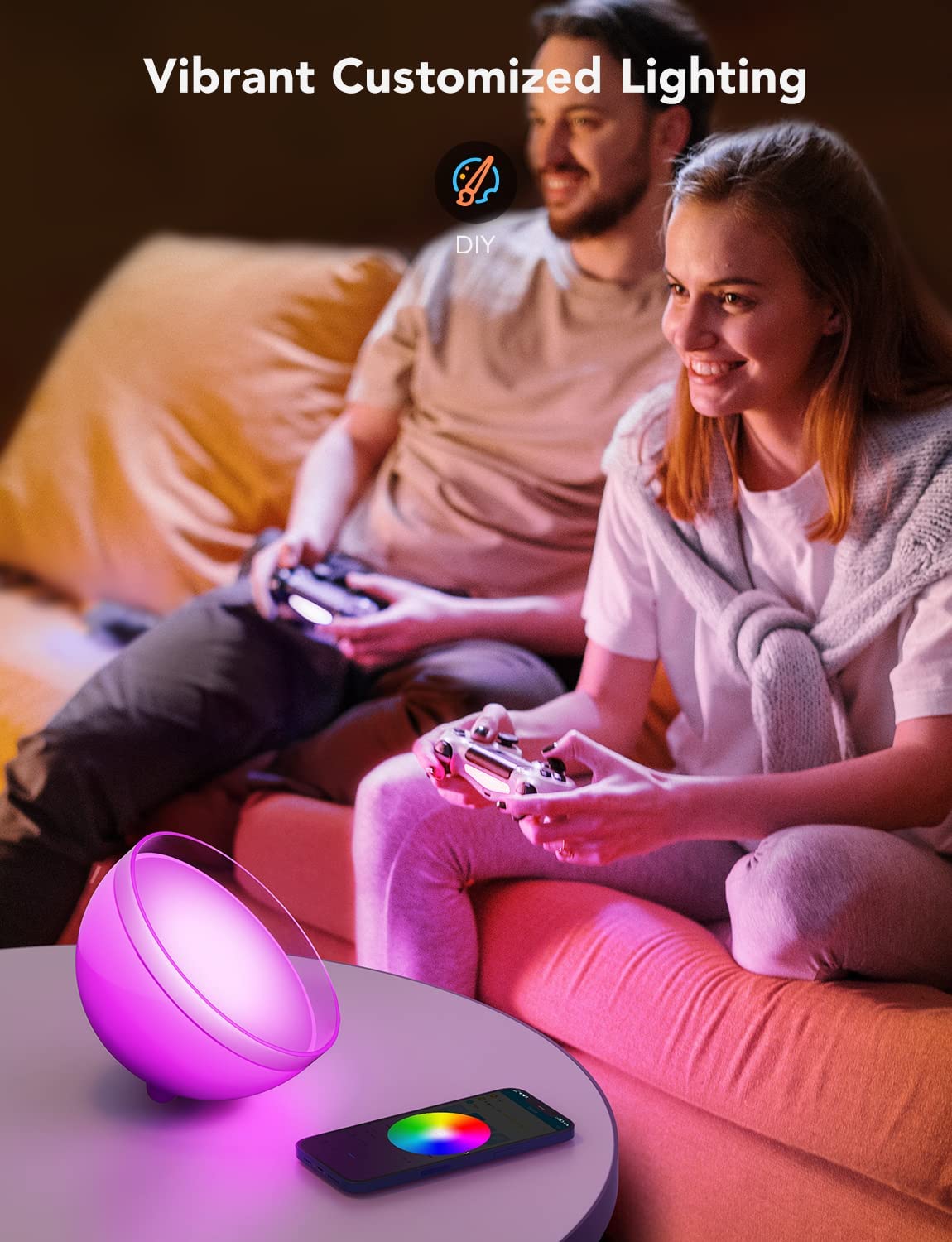 Govee Ambient RGBWW Portable Table Lamp (Bluetooth & Wi - Fi) - Smart Lamp - Govee - Zenox