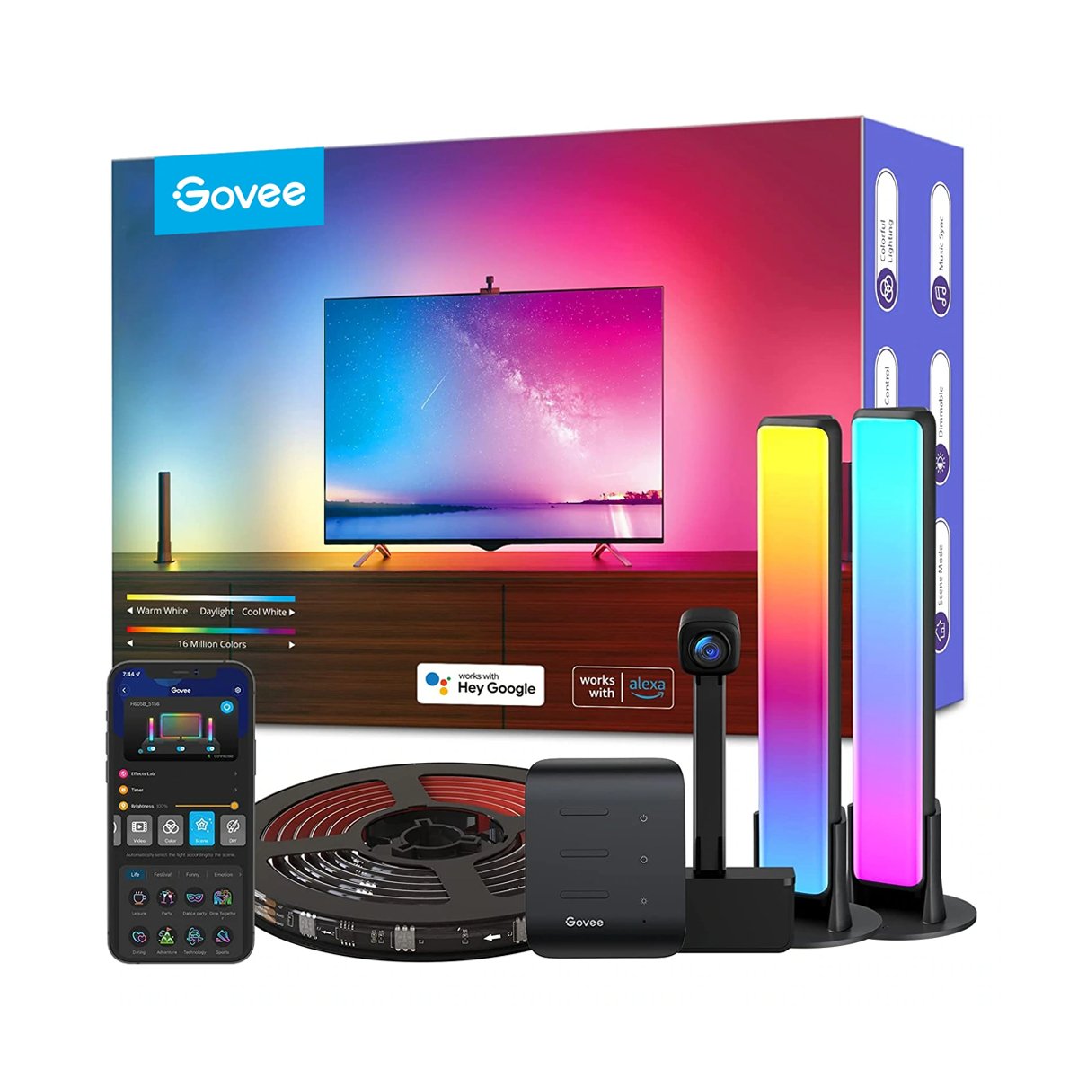 Govee B605B DreamView T1 Pro TV Backlight (LED Light Strip + Wi - Fi TV Light Strip) - Smart TV & Monitor Light - Govee - Zenox