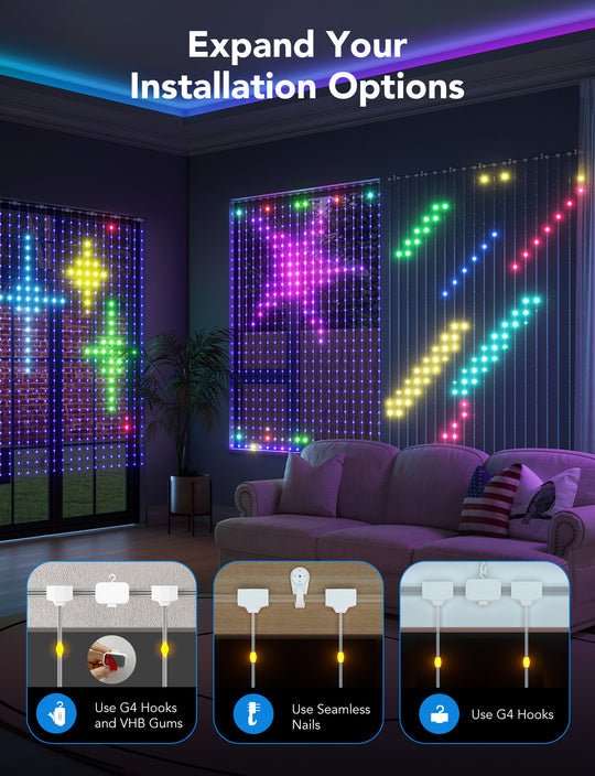 Govee Curtain Light (1.5m x 2m) - Smart Wall Light - Govee - Zenox