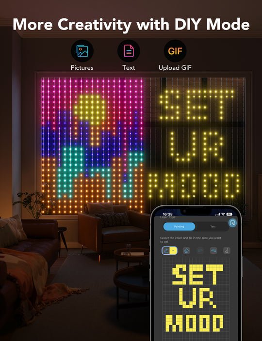 Govee Curtain Light (1.5m x 2m) - Smart Wall Light - Govee - Zenox