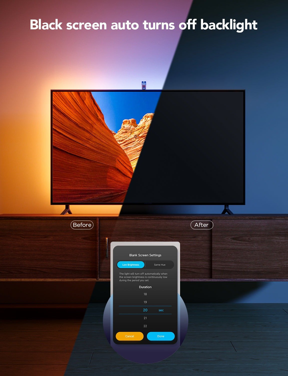 Govee Envisual TV Backlight 3 Lite (55~65 inch) Support Matter - Smart TV & Monitor Light - Govee - Zenox