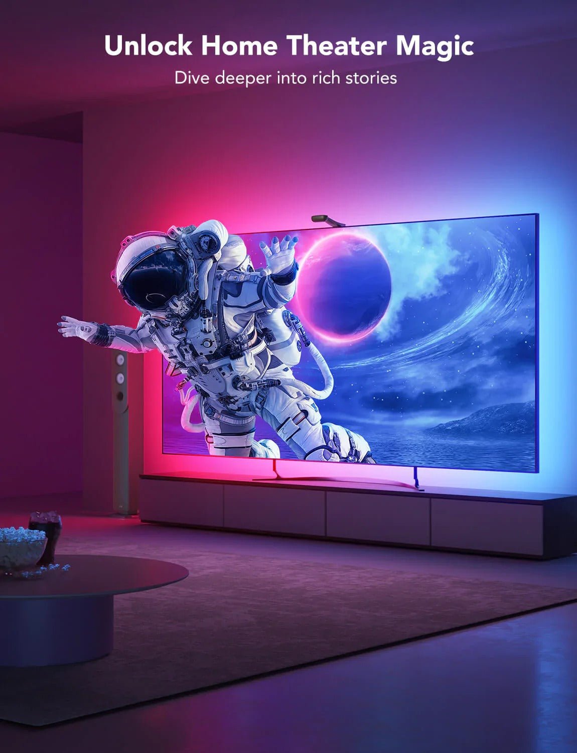 Govee Envisual TV Backlight T2 with Dual Cameras (75~85 inch) - Smart TV & Monitor Light - Govee - Zenox