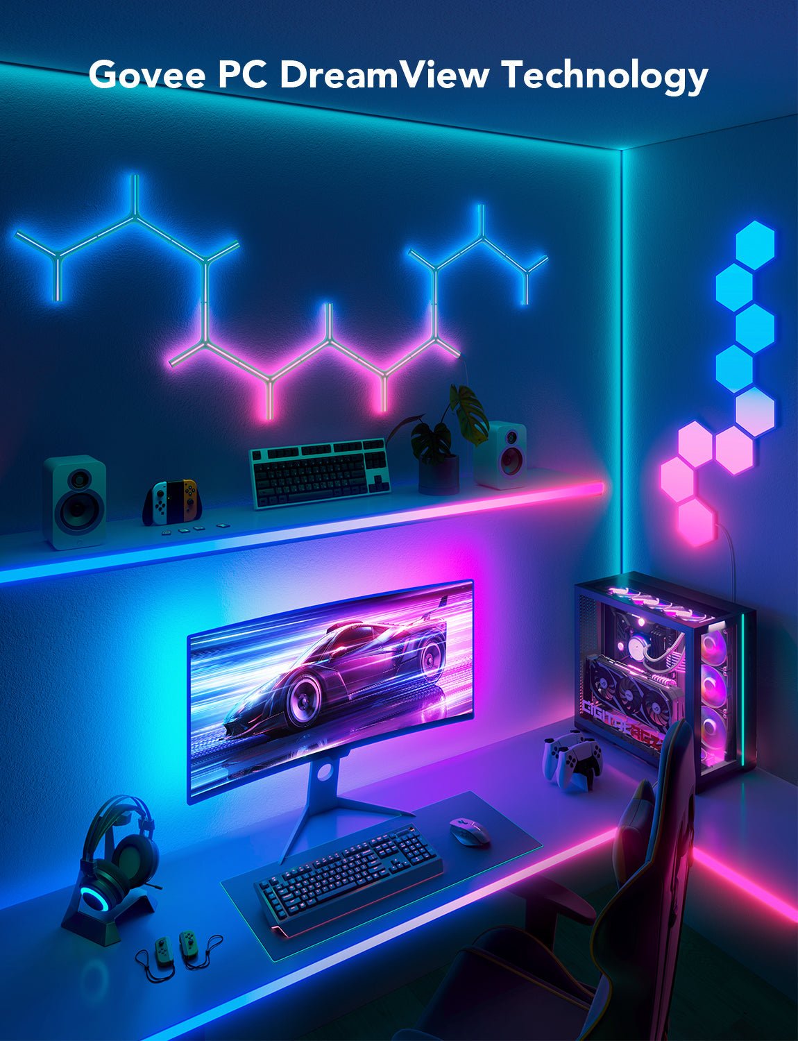Govee Gaming Light Strip G1 (27 - 34 inch) - Smart TV & Monitor Light - Govee - Zenox