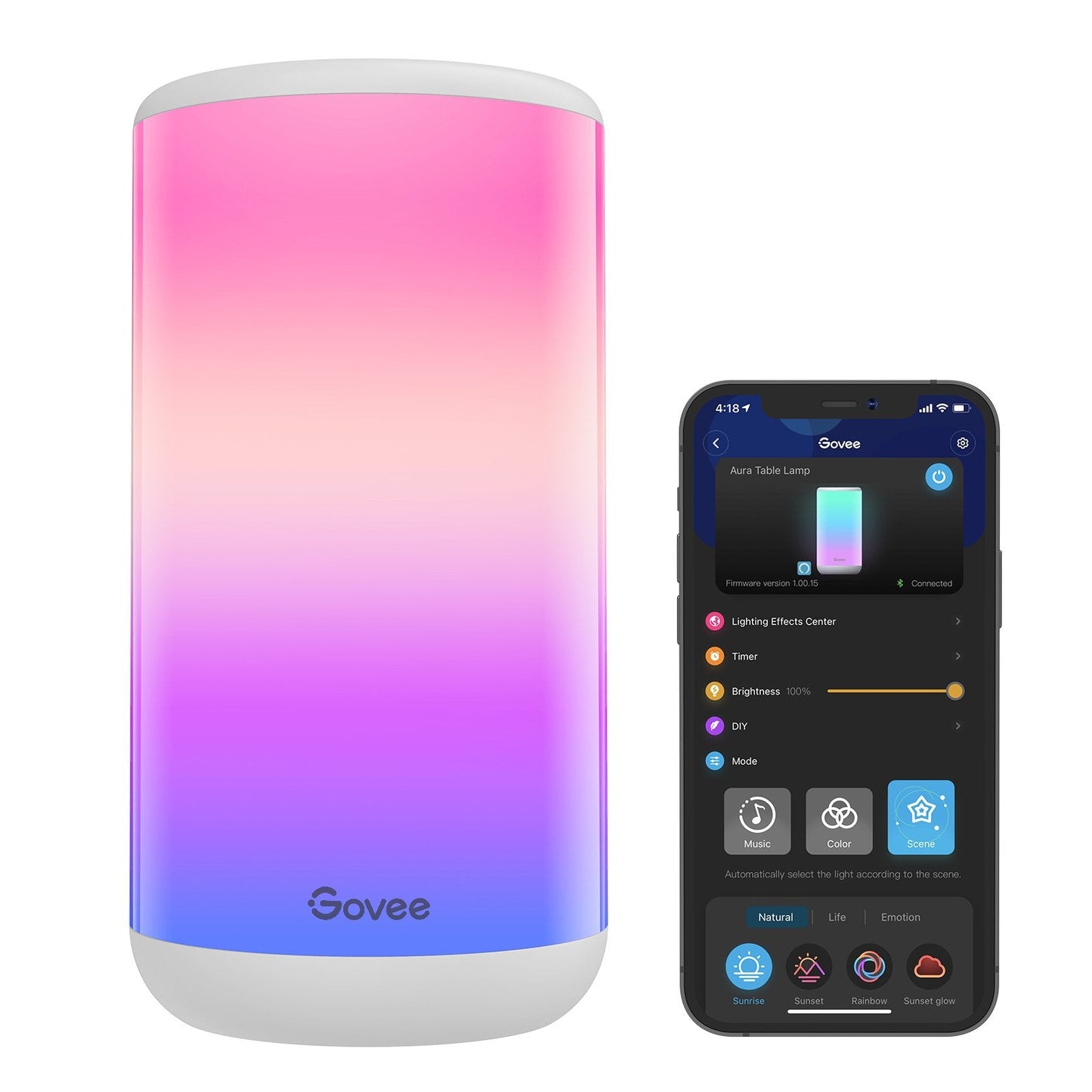 Govee H6052 Aura RGBIC Table Lamp - Smart Lamp - Govee - Zenox