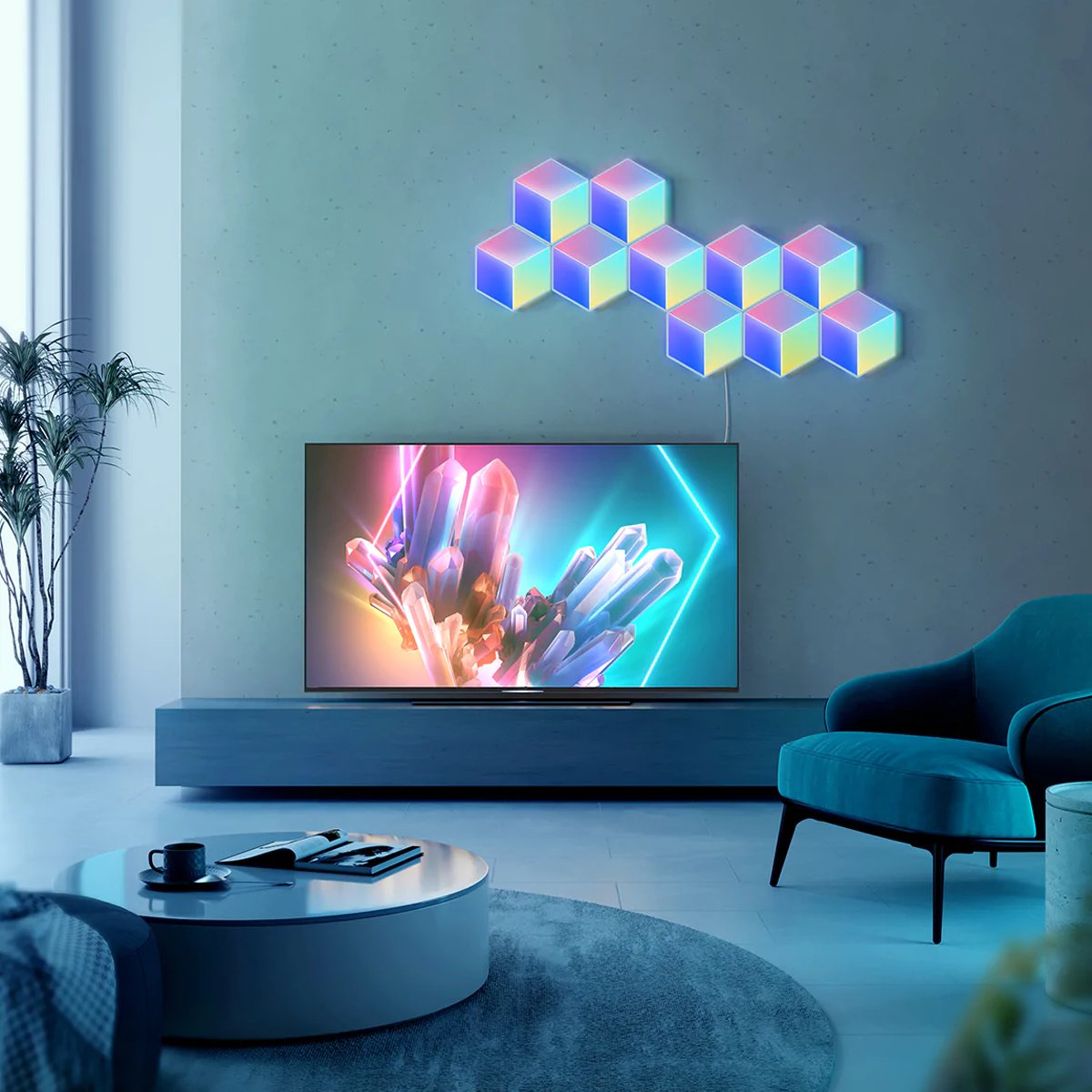 Govee H6066 Glide Hexa Pro Wall Light Panels (10 Pack) - Smart Wall Light - Govee - Zenox