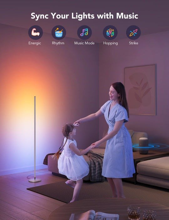Govee H6072 Lyra RGBICWW Wall/Corner Floor Lamp - Smart Lamp - Govee - Zenox