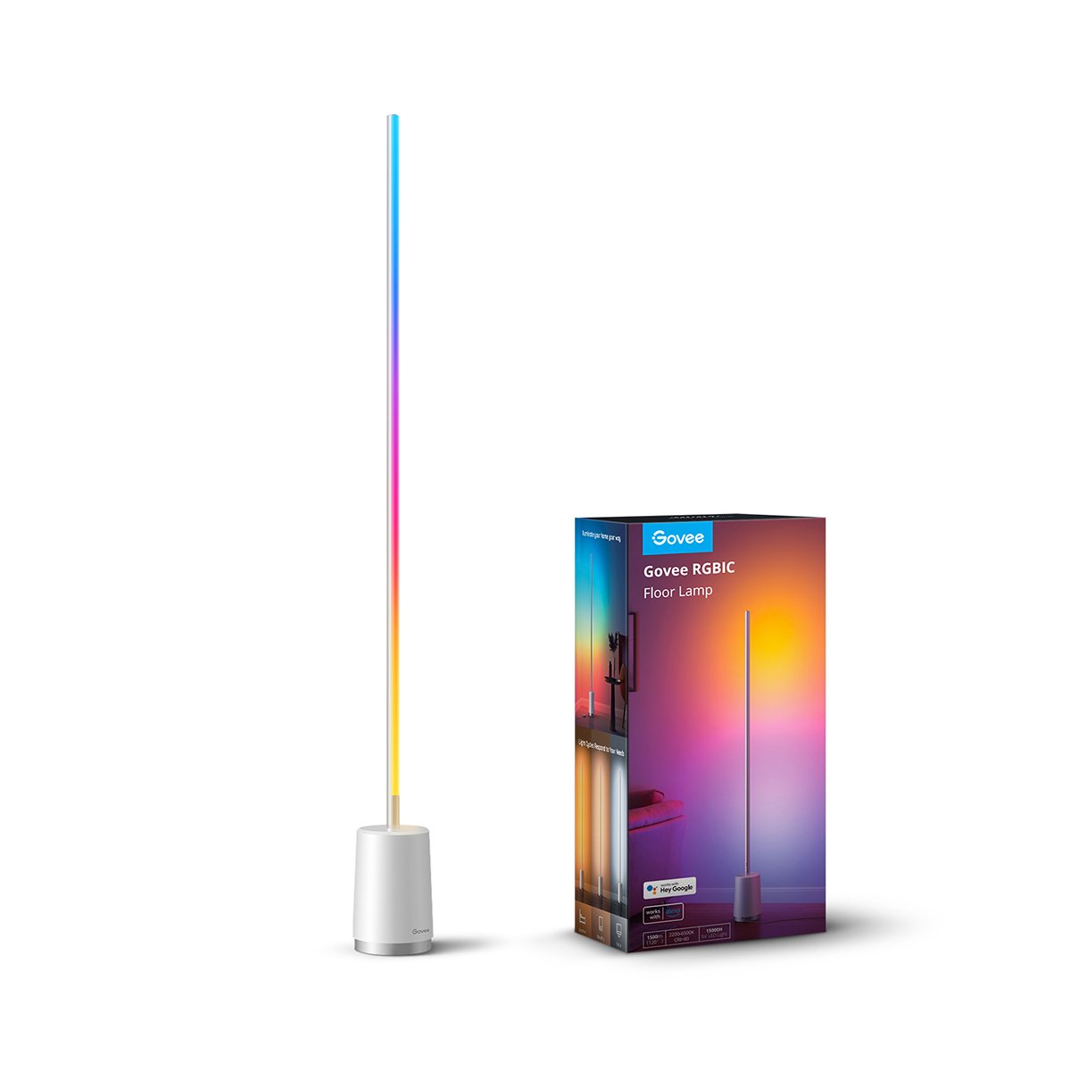 Govee H6072 Lyra RGBICWW Wall/Corner Floor Lamp - Smart Lamp - Govee - Zenox