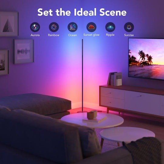 Govee H6072 Lyra RGBICWW Wall/Corner Floor Lamp - Smart Lamp - Govee - Zenox