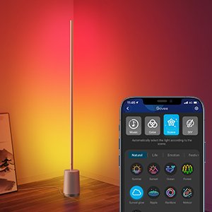 Govee H6072 Lyra RGBICWW Wall/Corner Floor Lamp - Smart Lamp - Govee - Zenox