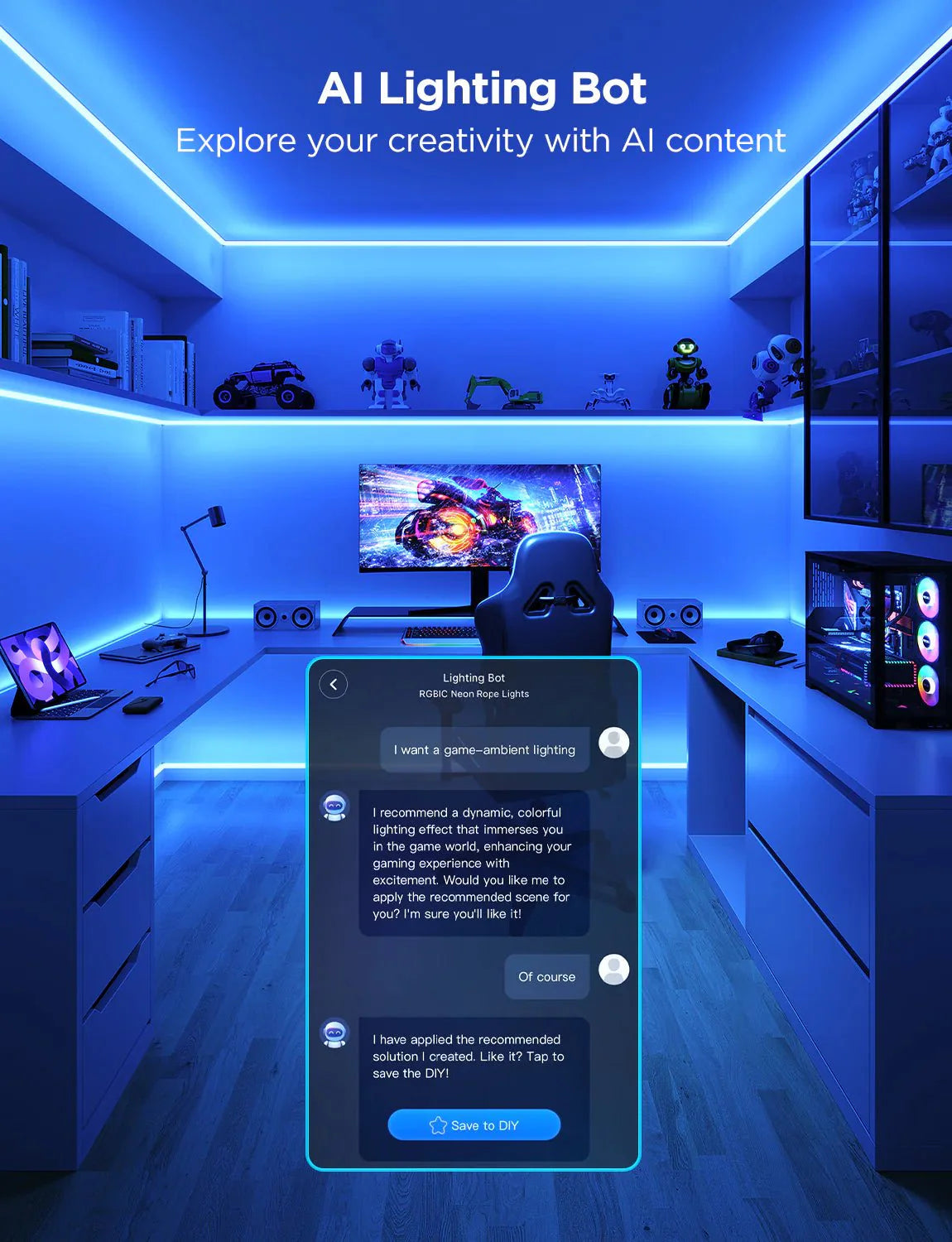 Govee Neon Rope Light for Wall Lining - 5m - Smart Lightstrip - Govee - Zenox