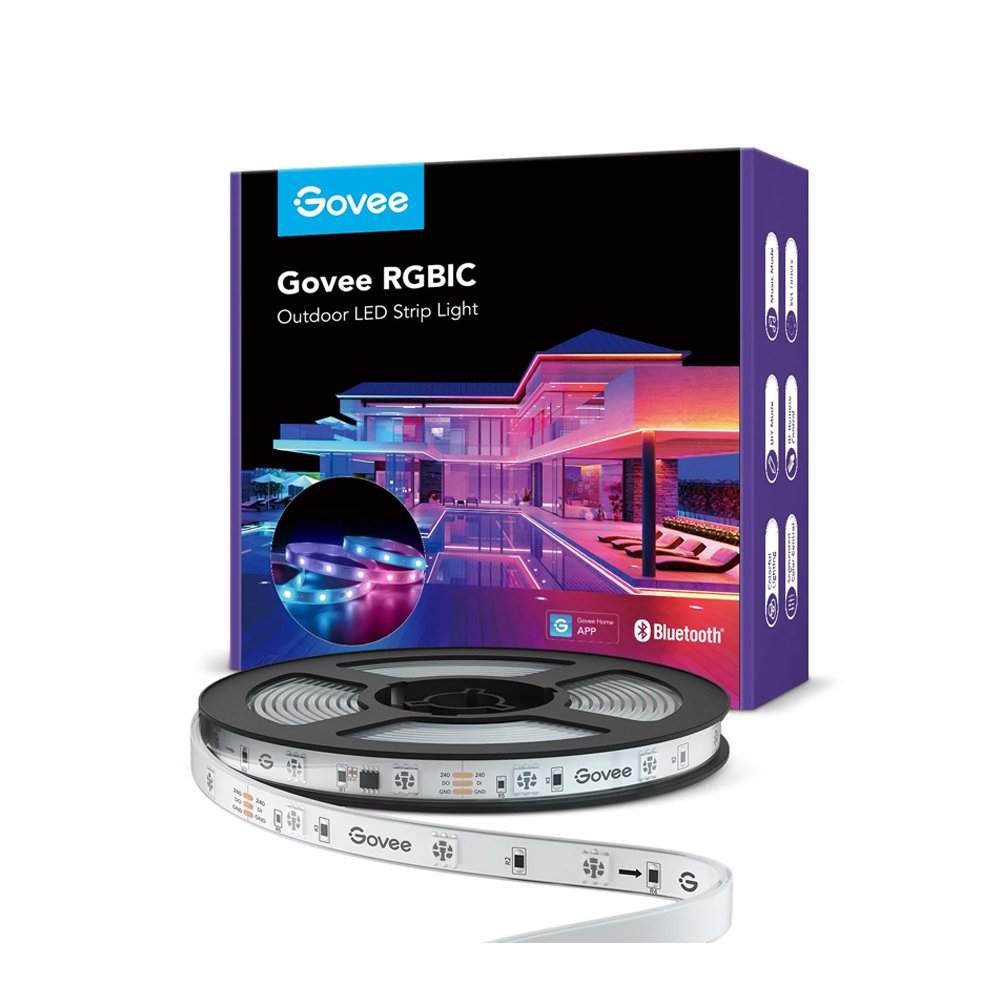 Govee Phantasy Outdoor LED RGBIC Strip Lights (32.8ft) - Smart Lightstrip - Govee - Zenox