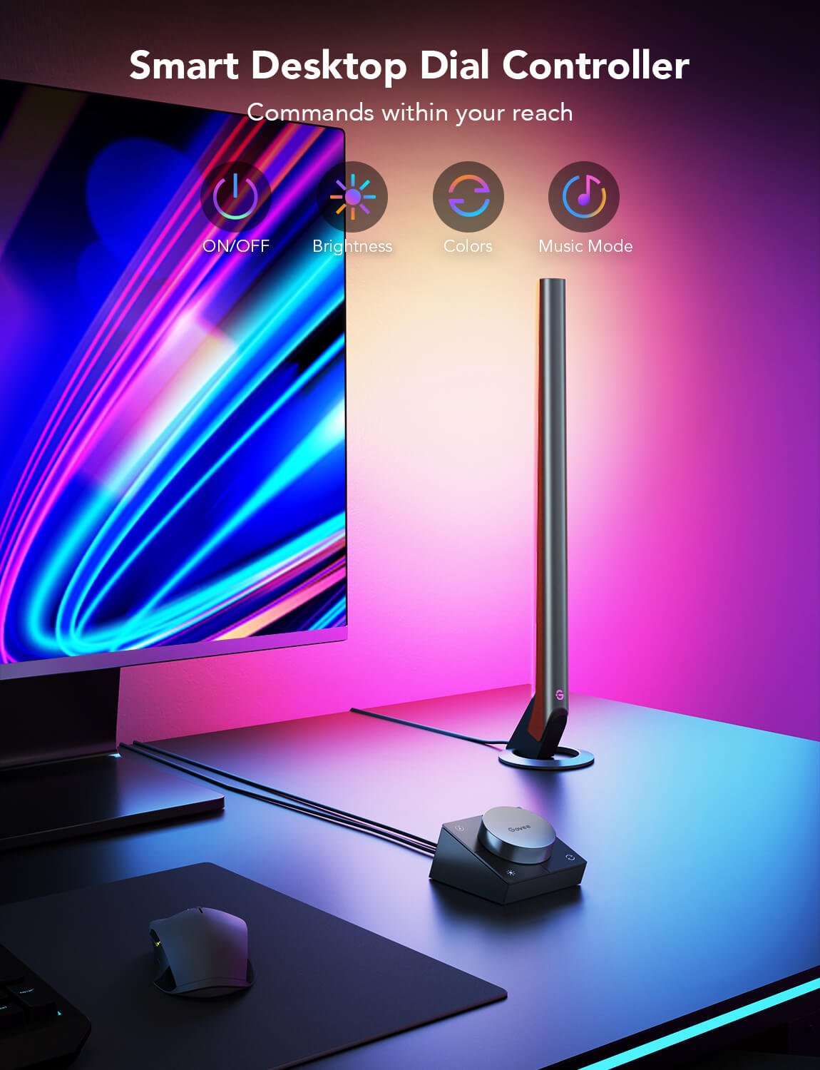 Govee RGBIC Gaming Light Bars with Control Box - Smart TV & Monitor Light - Govee - Zenox