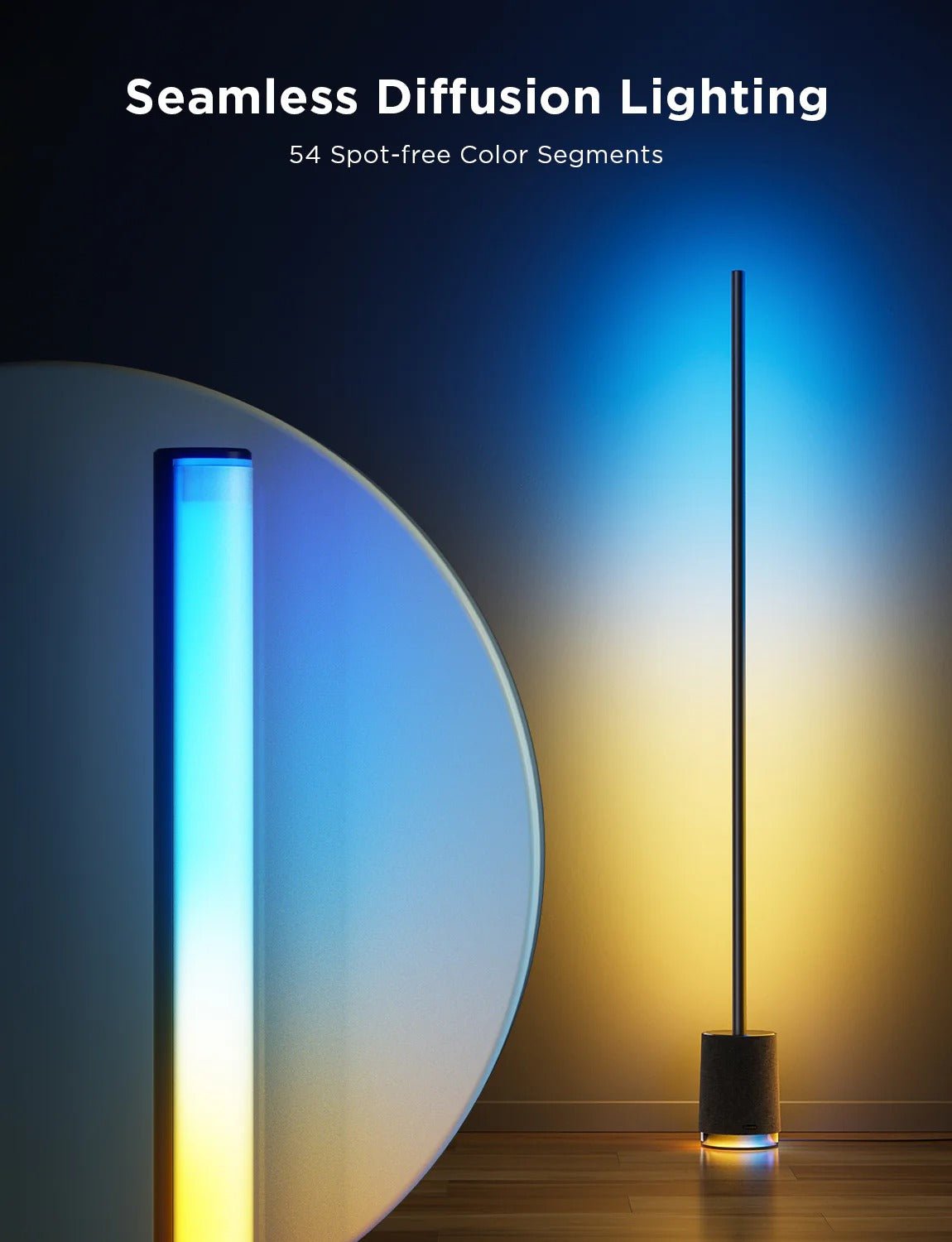 Govee RGBICWW Floor Lamp Pro Black - Smart Lamp - Govee - Zenox