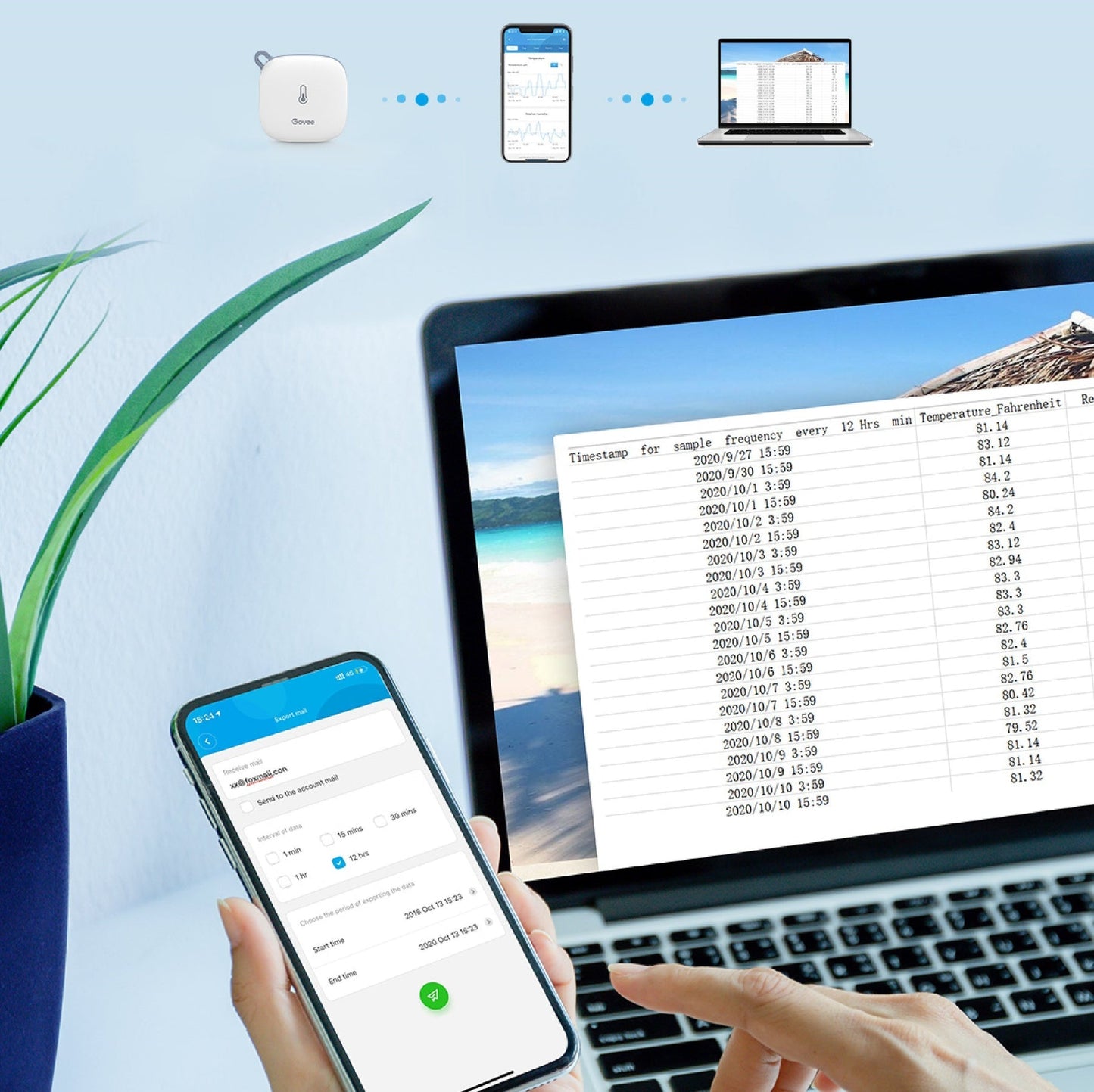 Govee Wi - Fi Thermo - Hygrometer - Smart Sensor - Govee - Zenox