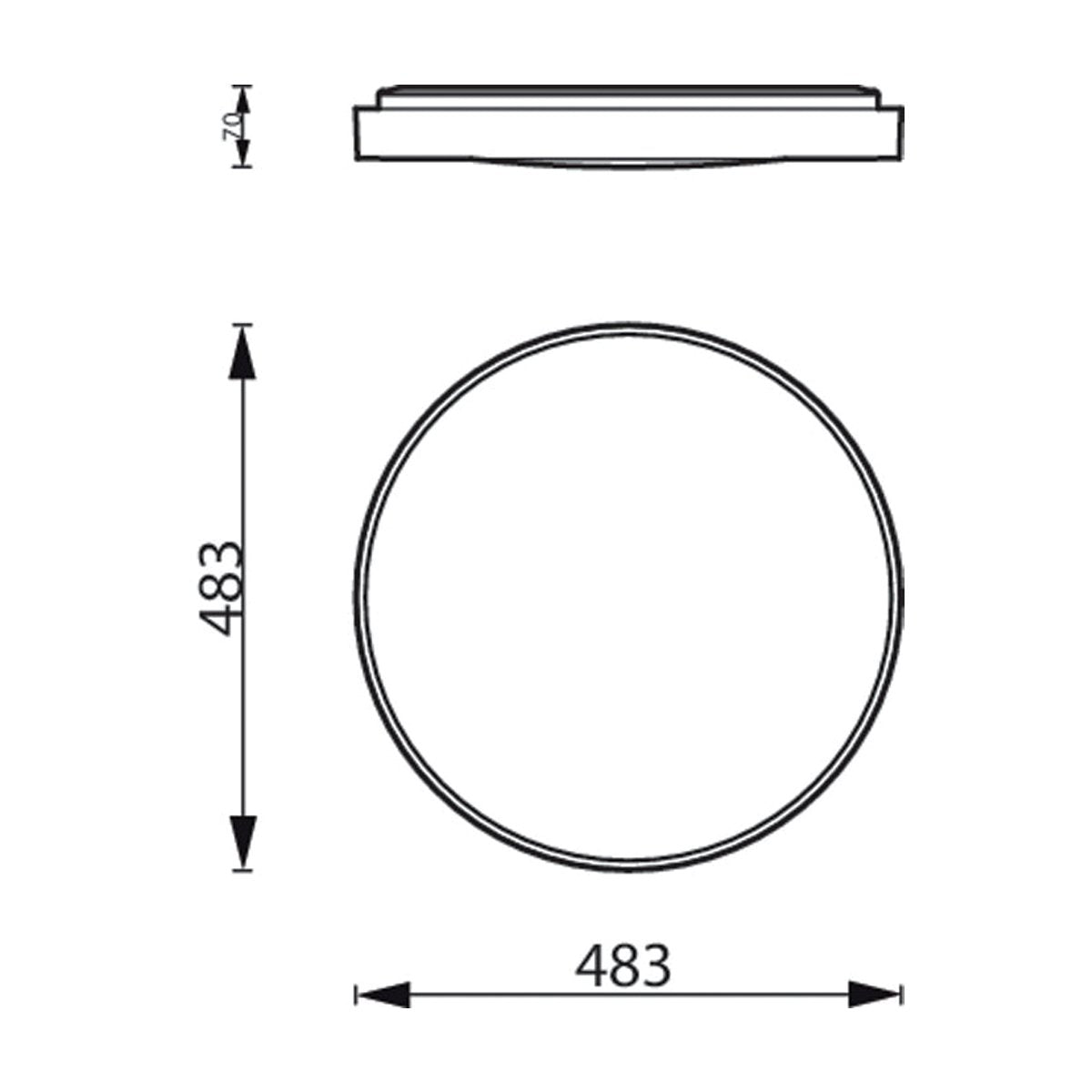 Philips CL514 Brown SS RD 36W 40 - 65 - 27K K HV 03 Ceiling Light - Ceiling Light - Philips - Zenox