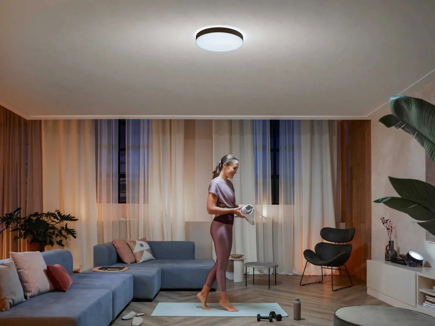 Philips Hue Enrave L Ceiling Lamp Black - Ceiling Light - Philips Hue - Zenox