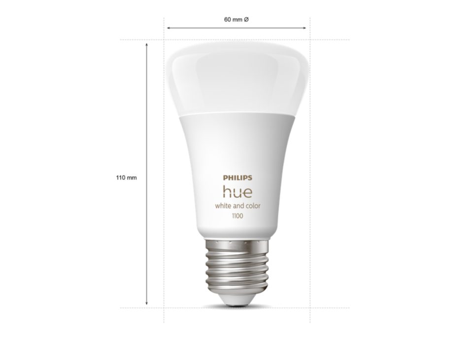 Philips Hue White and Color Ambiance Starter Kit with Bluetooth Bulb 11W A60 E27 - Smart Bulb - Philips Hue - Zenox