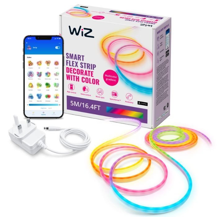WiZ Neon RGBIC LED strip 5m Type - G - Smart Wall Light - WiZ - Zenox