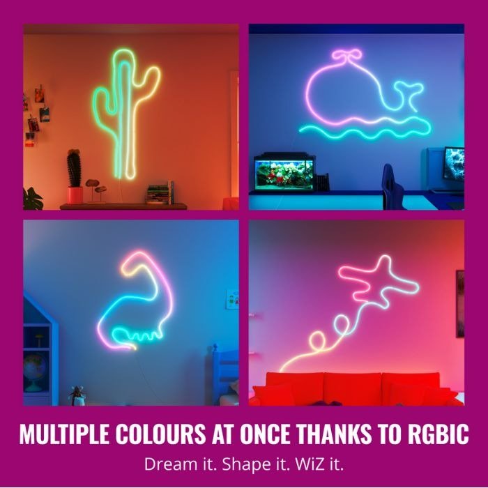 WiZ Neon RGBIC LED strip 5m Type - G - Smart Wall Light - WiZ - Zenox