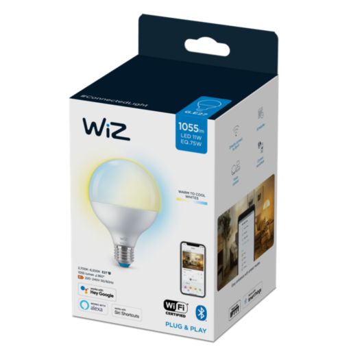 WiZ Tunable White Globe 11W G95 E27 Smart LED Bulb - Smart Bulb - WiZ - Zenox