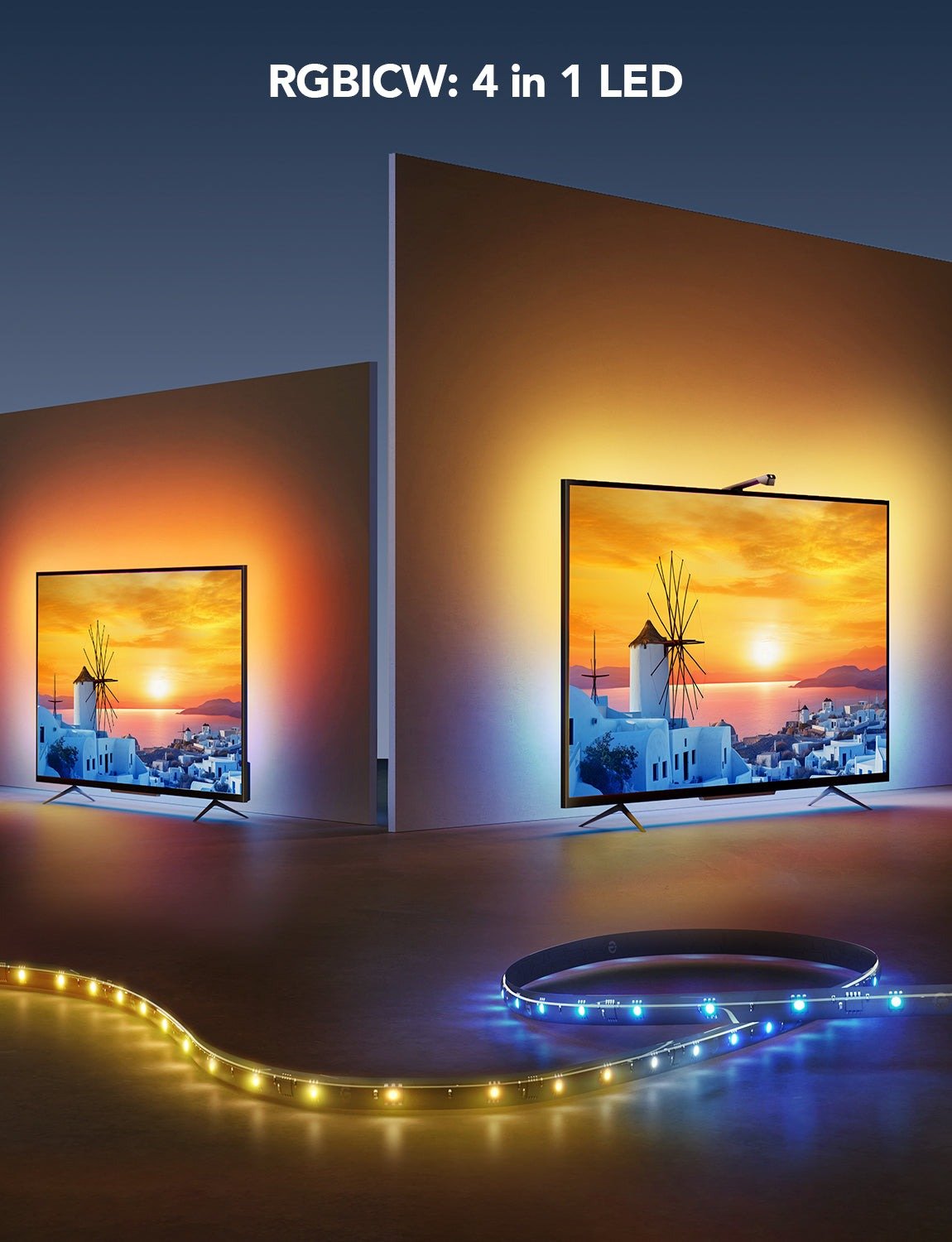 Govee Envisual TV Backlight 3 Lite (55~65 inch) Support Matter - Smart TV & Monitor Light - Govee - Zenox