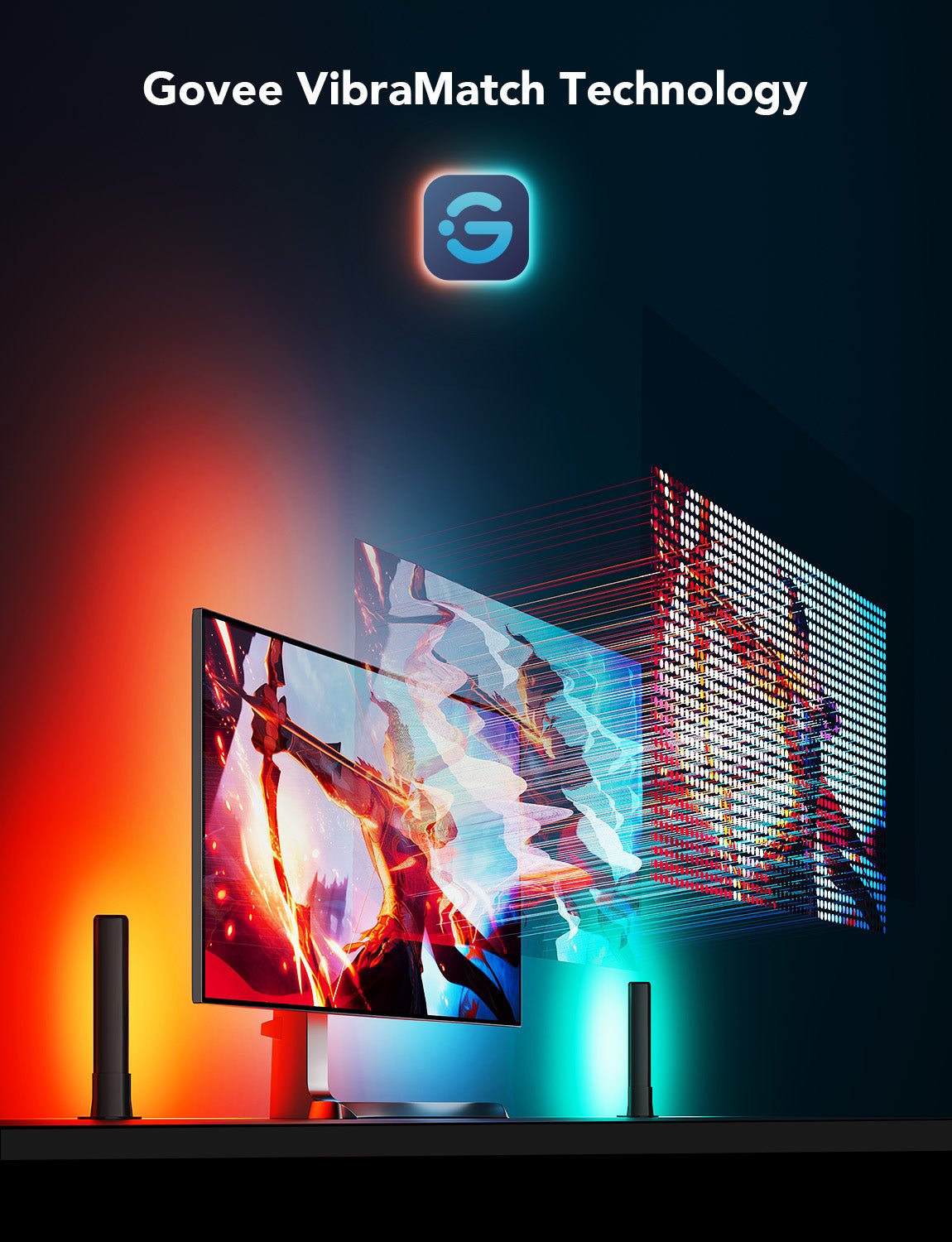 Govee PC monitor back Light & Light Bar (Light Strip + Light Bar) - Smart TV & Monitor Light - Govee - Zenox