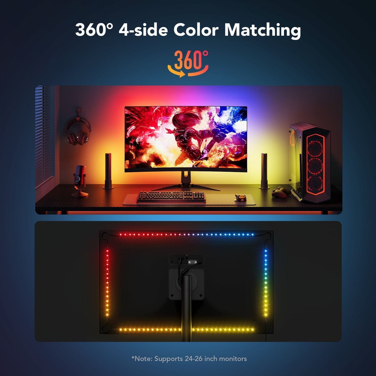 Govee PC monitor back Light & Light Bar (Light Strip + Light Bar) - Smart TV & Monitor Light - Govee - Zenox