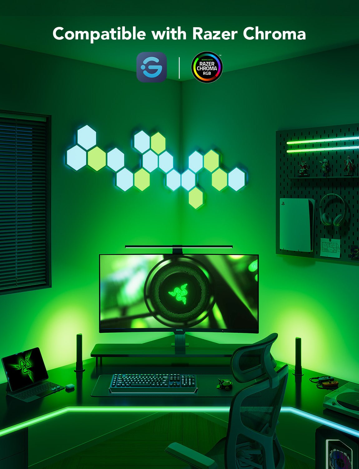 Govee PC monitor back Light & Light Bar (Light Strip + Light Bar) - Smart TV & Monitor Light - Govee - Zenox