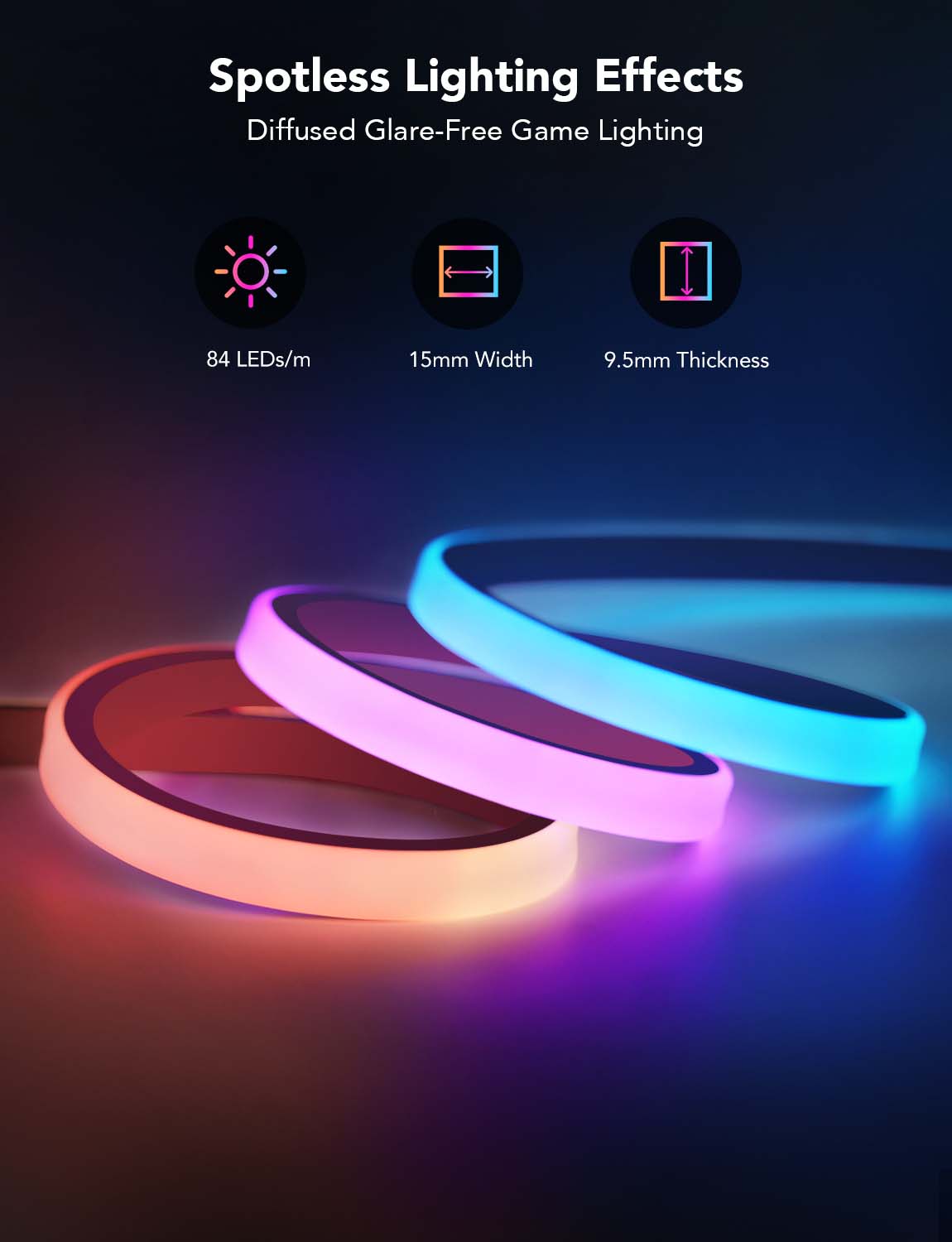 Govee RGBIC LED Neon Rope Lights for Desks - Smart Lightstrip - Govee - Zenox