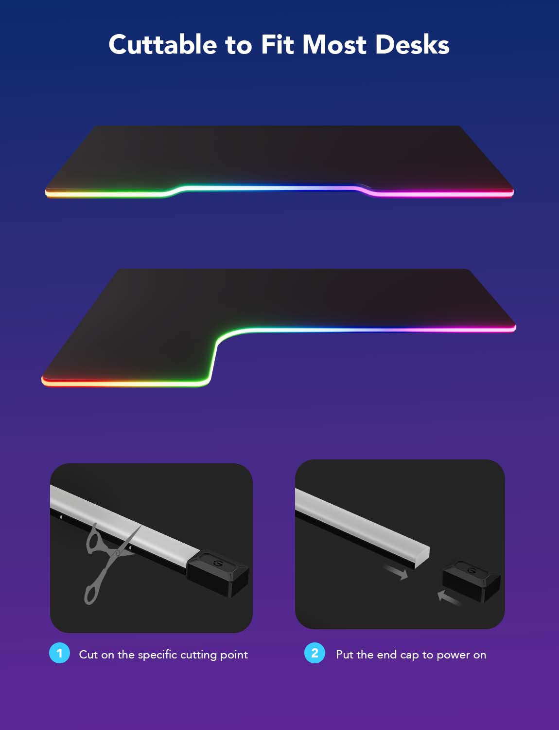 Govee RGBIC LED Neon Rope Lights for Desks - Smart Lightstrip - Govee - Zenox