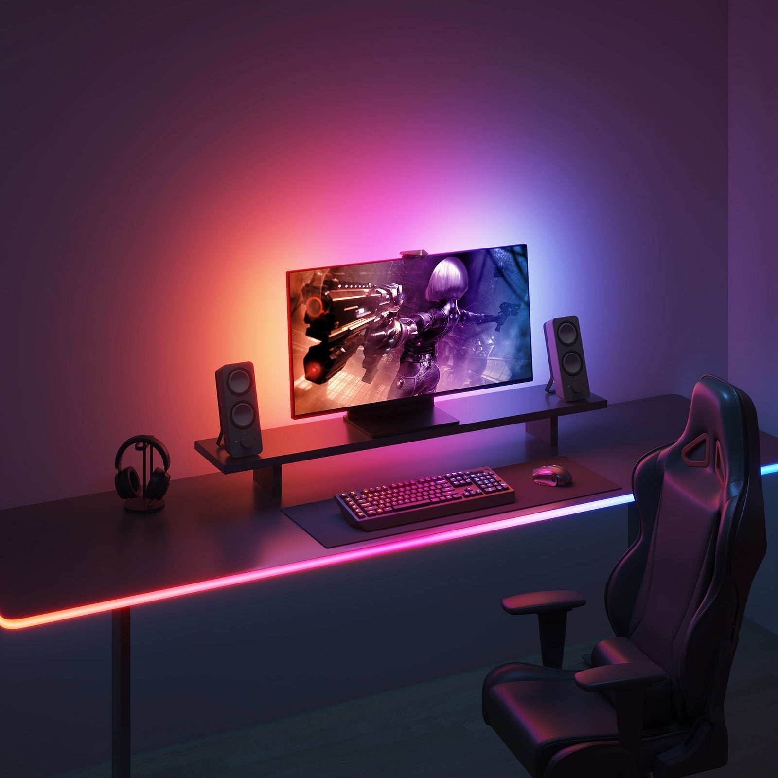 Govee RGBIC LED Neon Rope Lights for Desks - Smart Lightstrip - Govee - Zenox