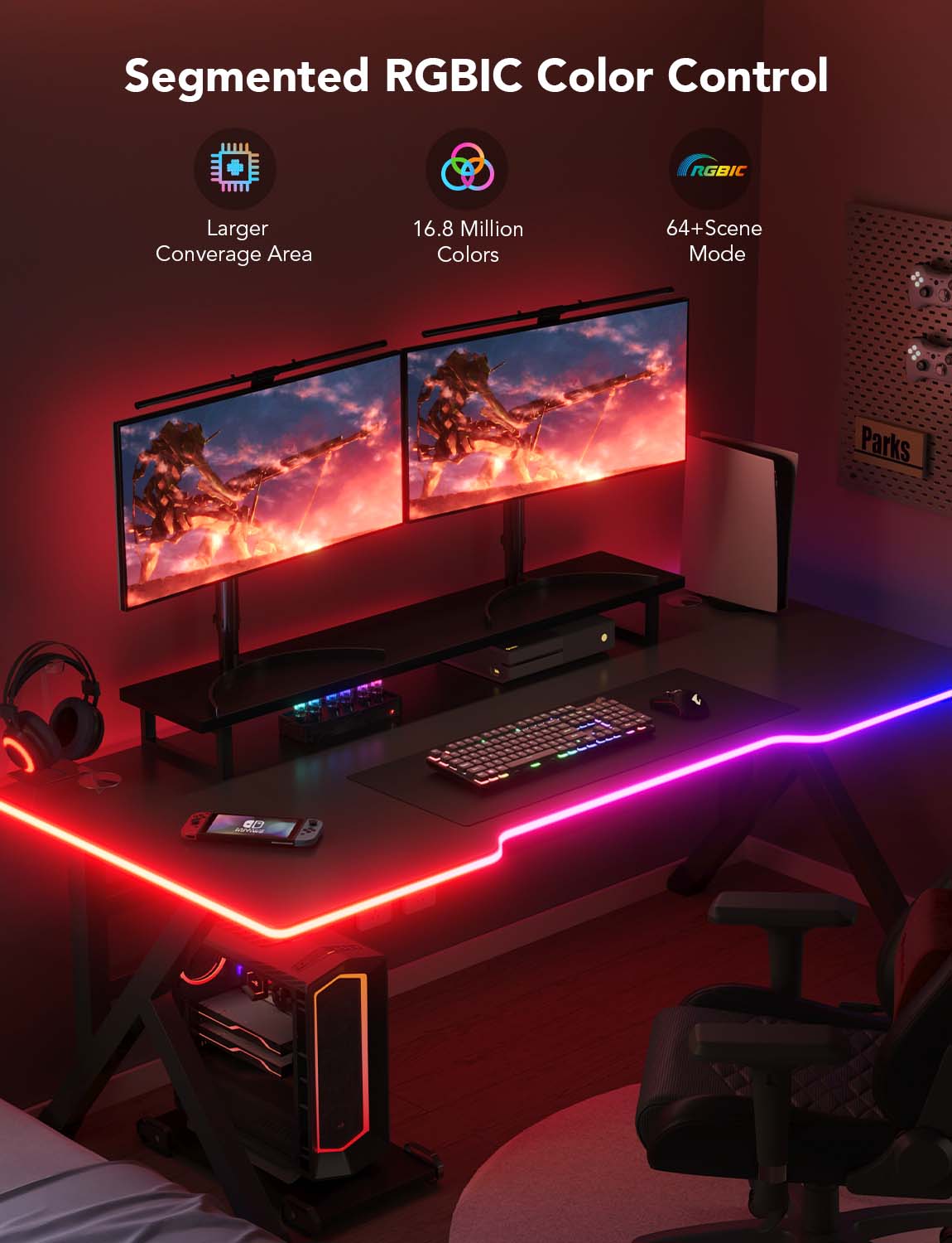 Govee RGBIC LED Neon Rope Lights for Desks - Smart Lightstrip - Govee - Zenox