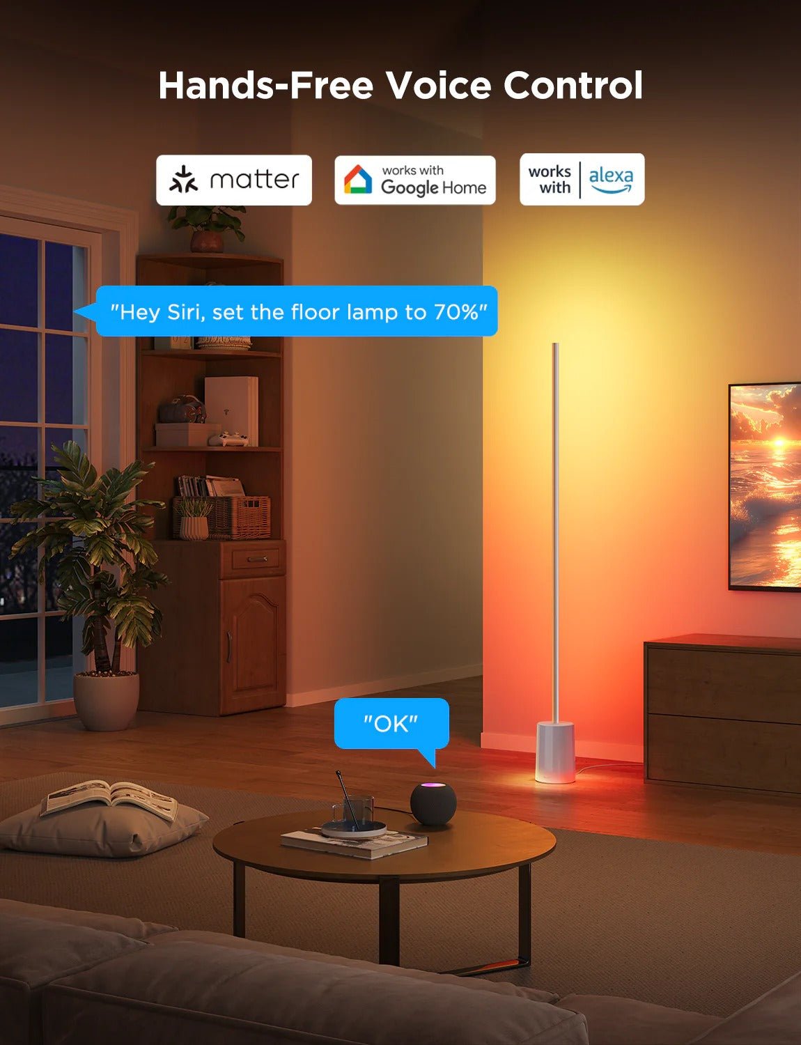 Govee RGBICWW Floor Lamp Support Matter - Smart Lamp - Govee - Zenox