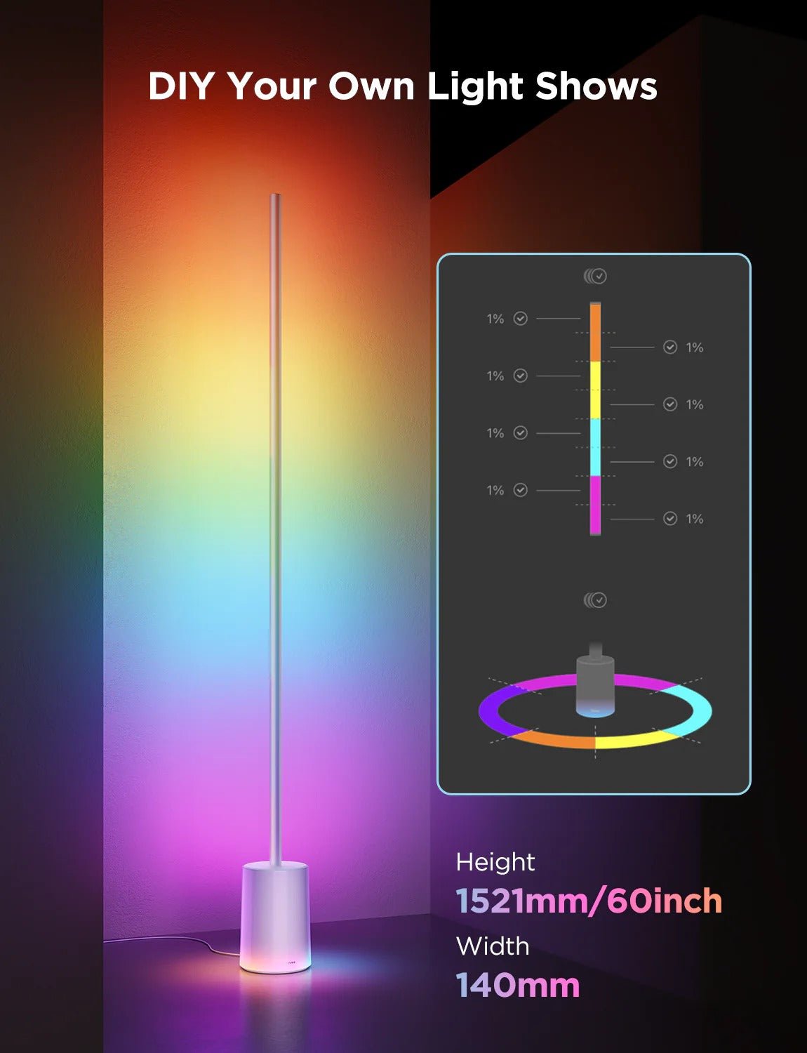 Govee RGBICWW Floor Lamp Support Matter - Smart Lamp - Govee - Zenox