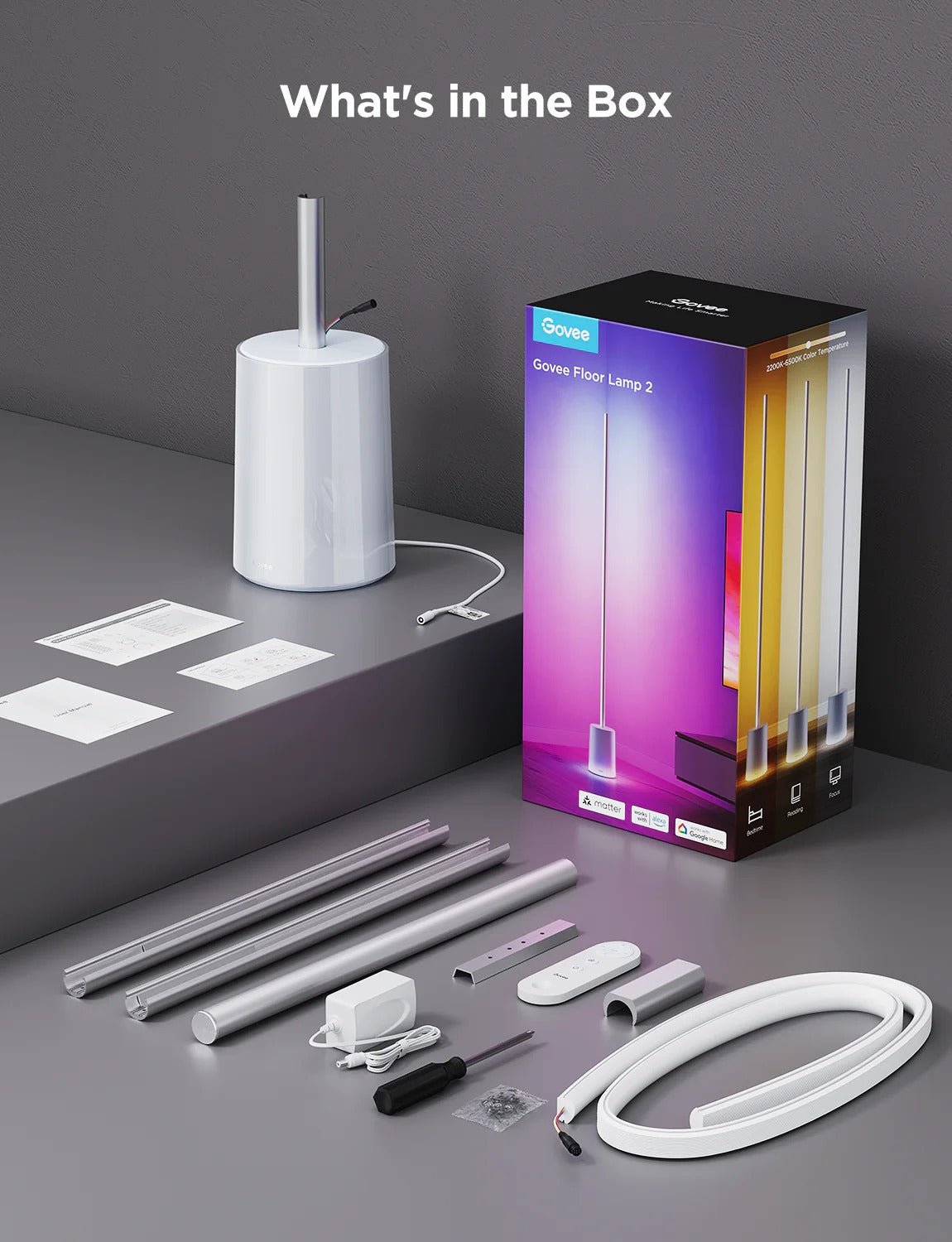 Govee RGBICWW Floor Lamp Support Matter - Smart Lamp - Govee - Zenox