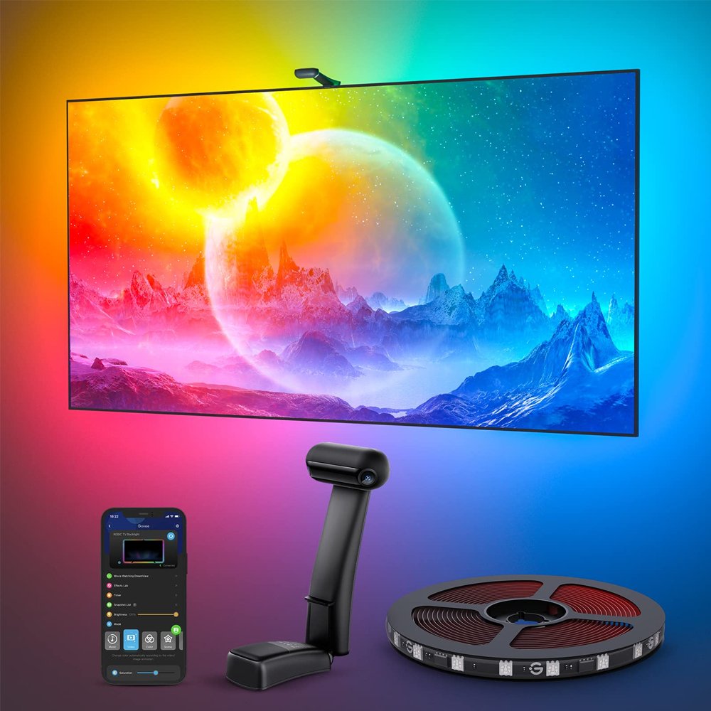 Govee T2 Envisual TV Backlight with Dual Cameras (55 - 65inches) - Smart TV & Monitor Light - Govee - Zenox