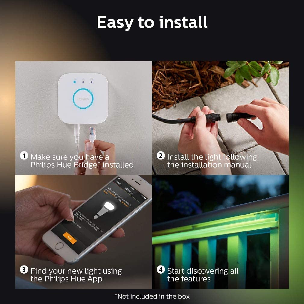Hue Lightstrip Outdoor 2m UK - Smart Lightstrip - Philips Hue - Zenox
