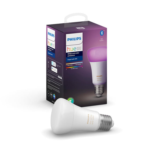 Philips Hue White and Color Ambiance Bluetooth Single Bulb 11W A60 E27 - Smart Bulb - Philips Hue - Zenox