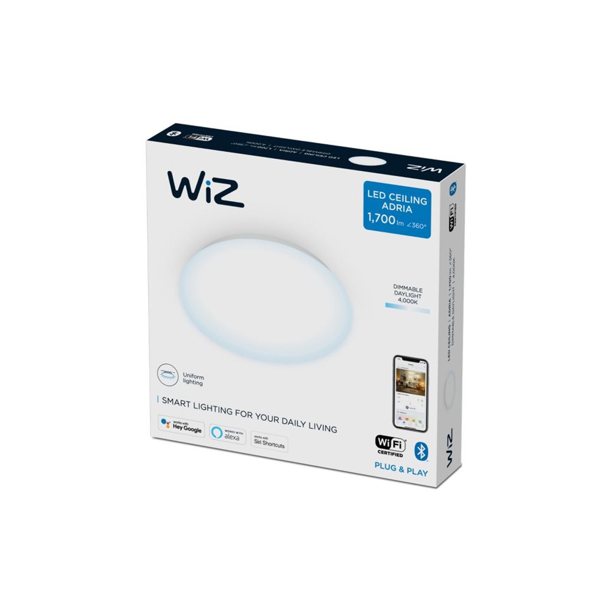 WiZ Adria 17W 4000K Dimmable Ceiling Light - Smart Ceiling Light - WiZ - Zenox